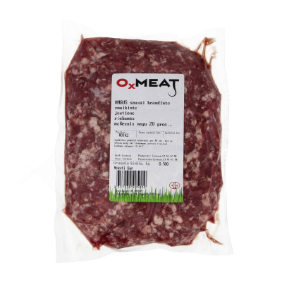 Smulkinta Angus jautiena, vakuumuota