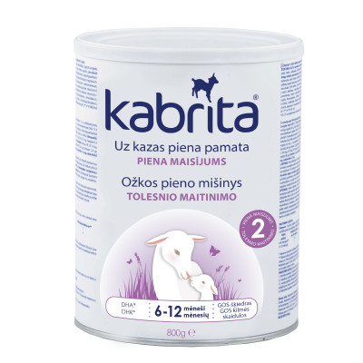 Tolesnio maitinimo ožkų pieno mišinys kūdikiams Nr. 2, 6-12 mėn., 800 g