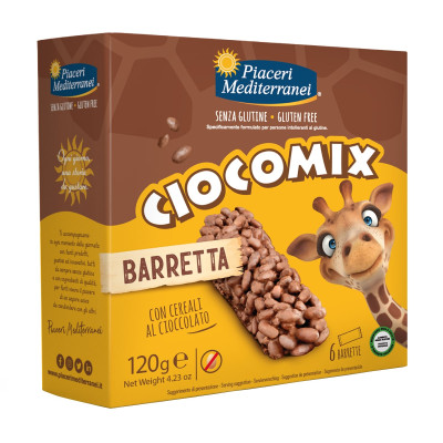 Šokoladinių ryžių batonėliai CIOCOMIX, be glitimo