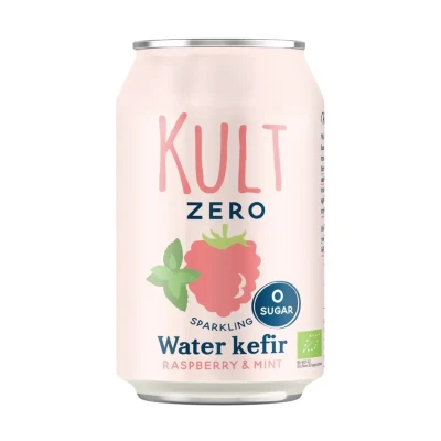 Putojantis vandens kefyras RASPBERRY & MINT, ekologiškas