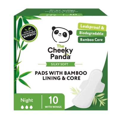 Bambukiniai higieniniai paketai NIGHT, 10 vnt.