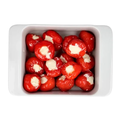 Paprikos įdarytos minkštuoju sūriu, švelniai aštrios