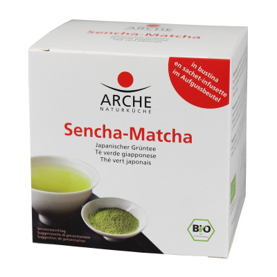 Japoniška žalioji arbata SENCHA-MATCHA, ekologiška, 10 pak.