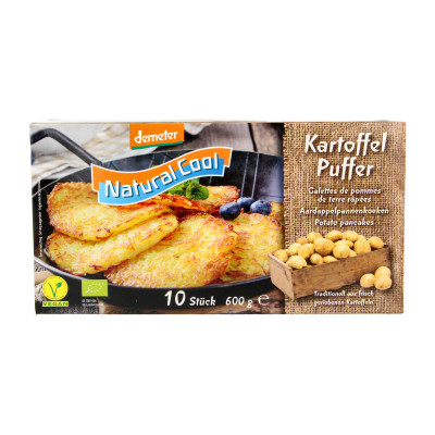 Bulviniai blynai, apkepti, šaldyti, biodinaminiai