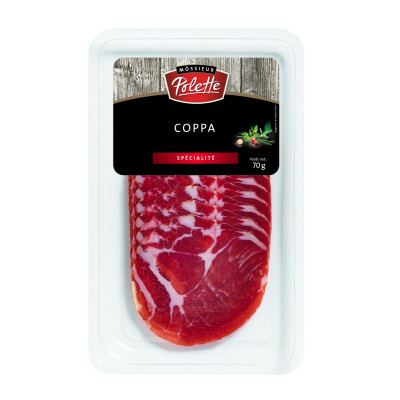 Vytinta kiaulienos sprandinė COPPA, pjaustyta