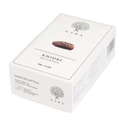 Šviežios datulės KHIDRI, su kauliukais, ekologiškos