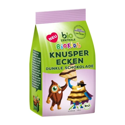 Kukurūzų TRIKAMPĖLIAI su tamsiuoju šokoladu, ekologiški