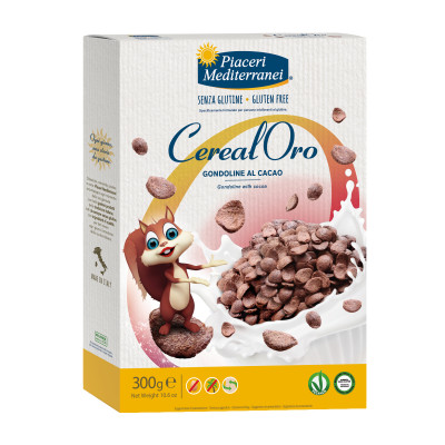 Sausi pusryčiai su kakava GONDOLINE AL CACAO, be glitimo