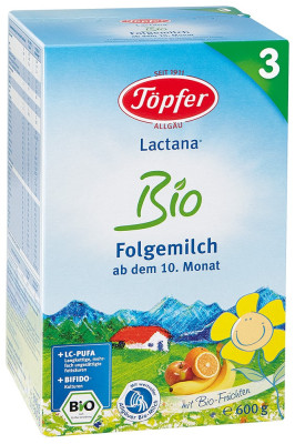 Tolesnio maitinimo pieno mišinys kūdikiams LACTANA BIO 3, nuo 10 mėn., ekologiškas