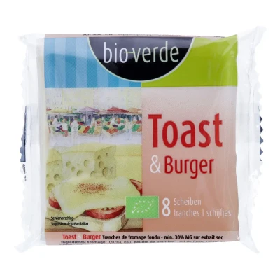 Lydytas sūris TOAST & BURGER, riekelėmis, ekologiškas