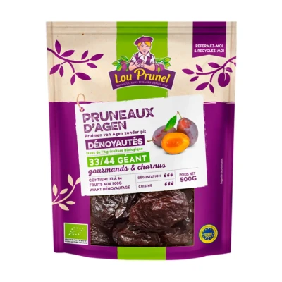 Didelės džiovintos minkštos slyvos AGEN TRES GROS be kauliukų, ekologiškos