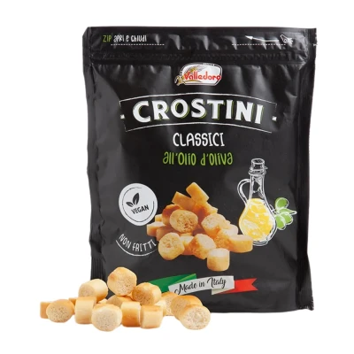 Džiūvėsėliai su alyvuogių aliejumi CROSTINI CLASSICI, nekepti