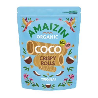 Vafliai COCO CRISPY ROLL ORIGINAL, be glitimo, ekologiški