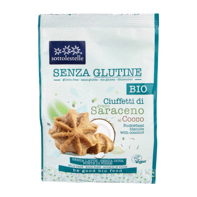 Grikių miltų sausainiai su kokosais CIUFFETI, be glitimo, ekologiški