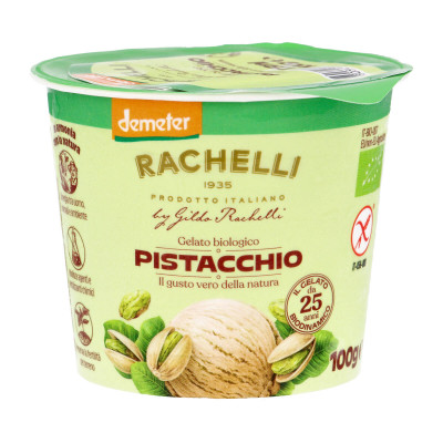 Grietininiai valgomieji ledai su pistacijomis PISTACCHIO, ekologiški, 125 ml