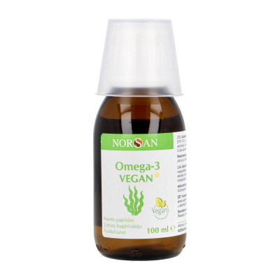 OMEGA-3 VEGAN maisto papildas, citrinų skonio