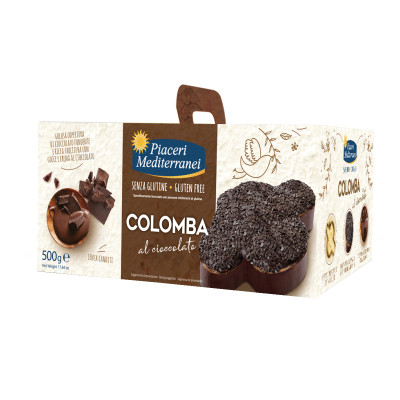 Itališkas pyragas COLOMBA su šokoladu, be glitimo