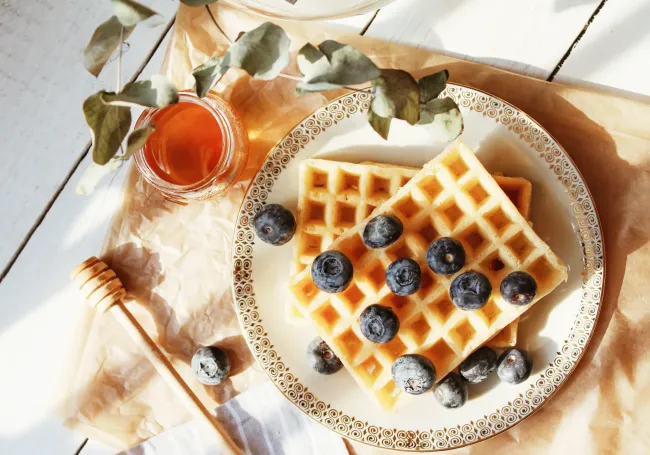 Speltų miltų vafliai