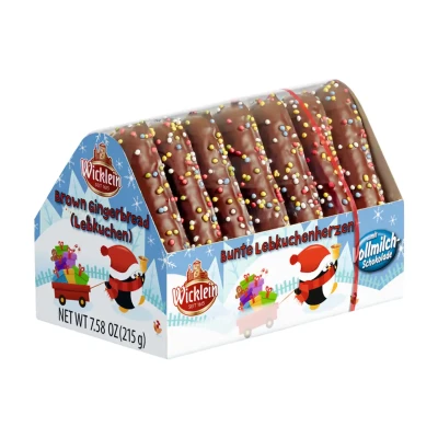 Meduoliai ŠIRDELĖS aplieti pienišku šokoladu