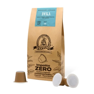 Kavos kapsulės be kofeino DEKA IMPATTO, suyrančios, 20 vnt.