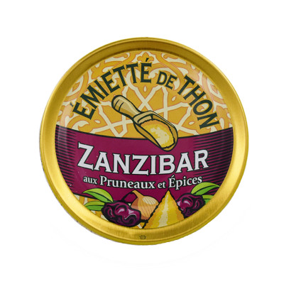 Tunas su ZANZIBAR slyvomis ir svogūnais alyvuogių aliejuje