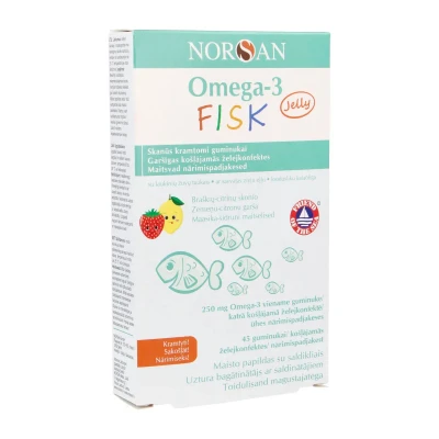Guminukai Omega-3 FISK JELLY, 45 vnt.