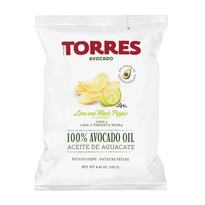 Bulvių traškučiai su avokadų aliejumi LIME AND BLACK PEPPER