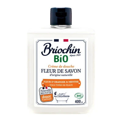 Dušo želė FLEUR DE SAVON, apelsinų žiedų ir mėtų kvapo, ekologiška