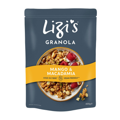 Granola su mangais ir makadamijų riešutais MANGO & MACADAMIA